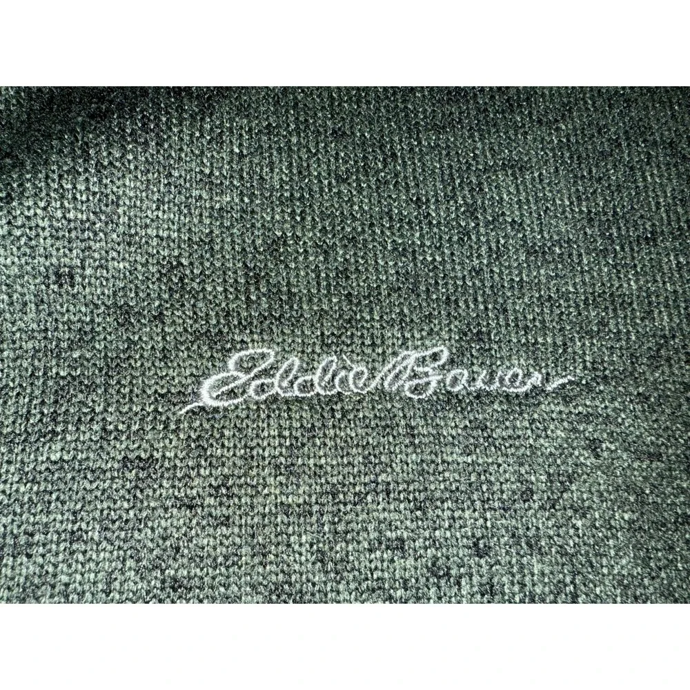 Men's Eddie Bauer Hunter Green Fleece 1/4 Zip‎ Pullover Size: XXL EUC